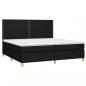 Preview: Boxspringbett mit Matratze Schwarz 200x200 cm Stoff