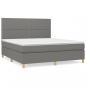 Preview: Boxspringbett mit Matratze Dunkelgrau 180x200 cm Stoff