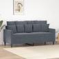 Preview: ARDEBO.de - 2-Sitzer-Sofa Dunkelgrau 140 cm Samt