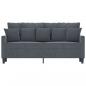 Preview: 2-Sitzer-Sofa Dunkelgrau 140 cm Samt