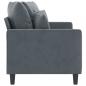 Preview: 2-Sitzer-Sofa Dunkelgrau 140 cm Samt