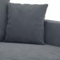 Preview: 2-Sitzer-Sofa Dunkelgrau 140 cm Samt