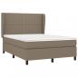 Preview: Boxspringbett mit Matratze Taupe 140x190 cm Stoff