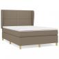 Preview: Boxspringbett mit Matratze Taupe 140x200 cm Stoff