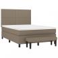 Preview: Boxspringbett mit Matratze Taupe 140x200 cm Stoff