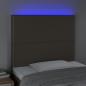 Preview: LED Kopfteil Taupe 80x5x118/128 cm Stoff