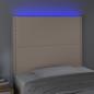 Preview: LED Kopfteil Cappuccino-Braun 90x5x118/128 cm Kunstleder