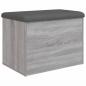 Preview: Sitzbank mit Stauraum Grau Sonoma 62x42x45 cm Holzwerkstoff