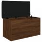 Preview: Sitzbank mit Stauraum Braun Eiche 82x42x45 cm Holzwerkstoff