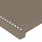 Preview: LED Kopfteil Taupe 93x16x118/128 cm Stoff