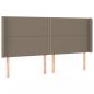 Preview: LED Kopfteil Taupe 163x16x118/128 cm Stoff