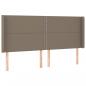 Preview: LED Kopfteil Taupe 183x16x118/128 cm Stoff