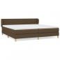 Preview: Boxspringbett mit Matratze Dunkelbraun 200x200 cm Stoff