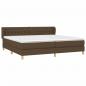 Preview: Boxspringbett mit Matratze Dunkelbraun 200x200 cm Stoff