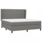 Preview: Boxspringbett mit Matratze Dunkelgrau 180x200 cm Stoff