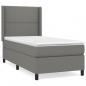 Preview: Boxspringbett mit Matratze Dunkelgrau 90x200 cm Stoff