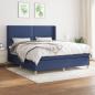 Preview: ARDEBO.de - Boxspringbett mit Matratze Blau 180x200 cm Stoff