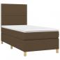 Preview: Boxspringbett mit Matratze & LED Dunkelbraun 80x200 cm Stoff