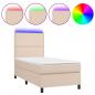 Preview: Boxspringbett mit Matratze & LED Cappuccino-Braun 80x200cm