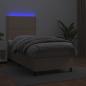 Preview: Boxspringbett mit Matratze & LED Cappuccino-Braun 80x200cm