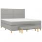 Preview: Boxspringbett mit Matratze Hellgrau 180x200 cm Stoff