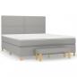 Preview: Boxspringbett mit Matratze Hellgrau 160x200 cm Stoff