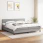 Preview: ARDEBO.de - Boxspringbett mit Matratze Hellgrau 160x200 cm Stoff