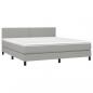 Preview: Boxspringbett mit Matratze Hellgrau 180x200 cm Stoff