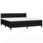 Preview: Boxspringbett mit Matratze Schwarz 200x200 cm Stoff