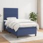 Preview: ARDEBO.de - Boxspringbett mit Matratze Blau 90x200 cm Stoff