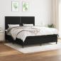 Preview: ARDEBO.de - Boxspringbett mit Matratze Schwarz 180x200 cm Stoff