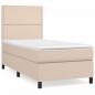 Preview: Boxspringbett mit Matratze Cappuccino-Braun 80x200cm Kunstleder