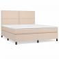 Preview: Boxspringbett Matratze Cappuccino-Braun 160x200 cm Kunstleder