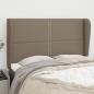 Preview: ARDEBO.de - Kopfteil mit Ohren Taupe 147x23x118/128 cm Stoff