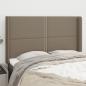 Preview: ARDEBO.de - Kopfteil mit Ohren Taupe 147x16x118/128 cm Stoff