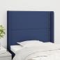 Preview: ARDEBO.de - Kopfteil mit Ohren Blau 93x16x118/128 cm Stoff