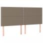 Preview: LED Kopfteil Taupe 180x5x118/128 cm Stoff