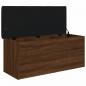 Preview: Sitzbank mit Stauraum Braun Eiche 102x42x45 cm Holzwerkstoff