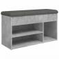 Preview: Schuhbank Betongrau 82x32x45,5 cm Holzwerkstoff