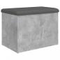 Preview: Sitzbank mit Stauraum Betongrau 62x42x45 cm Holzwerkstoff