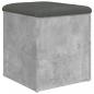 Preview: Sitzbank mit Stauraum Betongrau 42x42x45 cm Holzwerkstoff