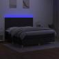 Preview: Boxspringbett mit Matratze & LED Schwarz 160x200 cm Stoff