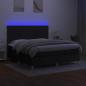 Preview: Boxspringbett mit Matratze & LED Schwarz 180x200 cm Stoff