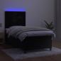 Preview: Boxspringbett mit Matratze & LED Schwarz 100x200 cm Samt