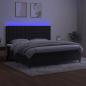 Preview: Boxspringbett mit Matratze & LED Schwarz 200x200 cm Samt