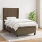 Preview: ARDEBO.de - Boxspringbett mit Matratze Dunkelbraun 90x190 cm Stoff