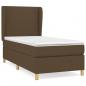 Preview: Boxspringbett mit Matratze Dunkelbraun 90x190 cm Stoff