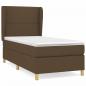 Preview: Boxspringbett mit Matratze Dunkelbraun 90x190 cm Stoff