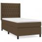 Preview: Boxspringbett mit Matratze Dunkelbraun 90x190 cm Stoff