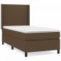 Preview: Boxspringbett mit Matratze Dunkelbraun 90x190 cm Stoff